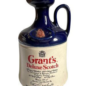 Vintage Scottish Grant’s Decanter Bottle Glazed Deluxe Jug Empty